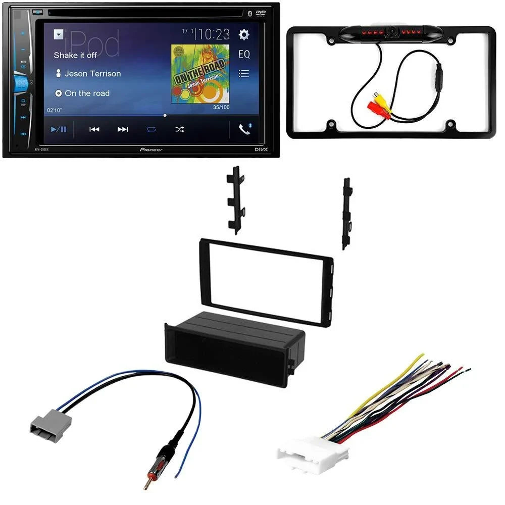 for - Versa w/Oversized KIT2611 Car Pioneer Dash Radio / Multimedia Kit Backup Bundle Din Bluetooth Camera, Kit with DVD and Stereo 2 Installation 2013-2016 Nissan Touchscreen,
