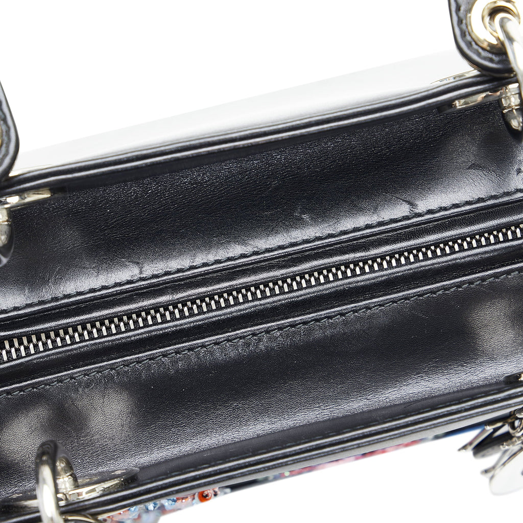 Dior Pre-Owned Satchel (Good) Leather Unisex Authenticated Judgement Medium Black Calf Lady
