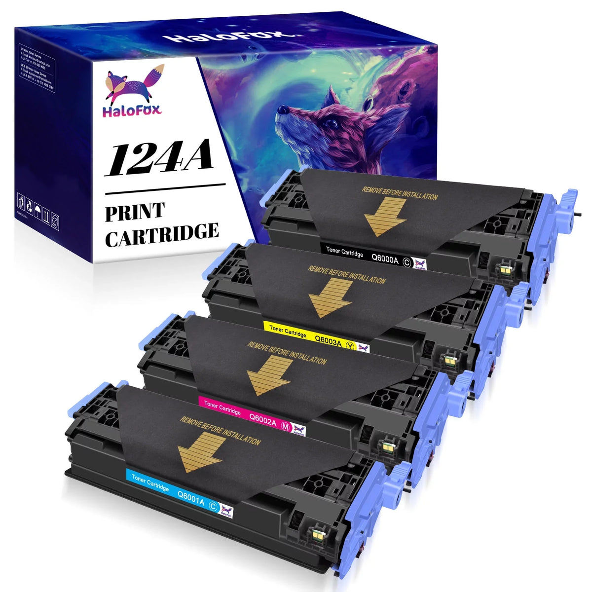 Q6000A 2605DN LaserJet Compatible Q6003A - HP Lot 2600N BCMY HaloFox 4 2605DTN For 1600 Pack For Color Printer Toner