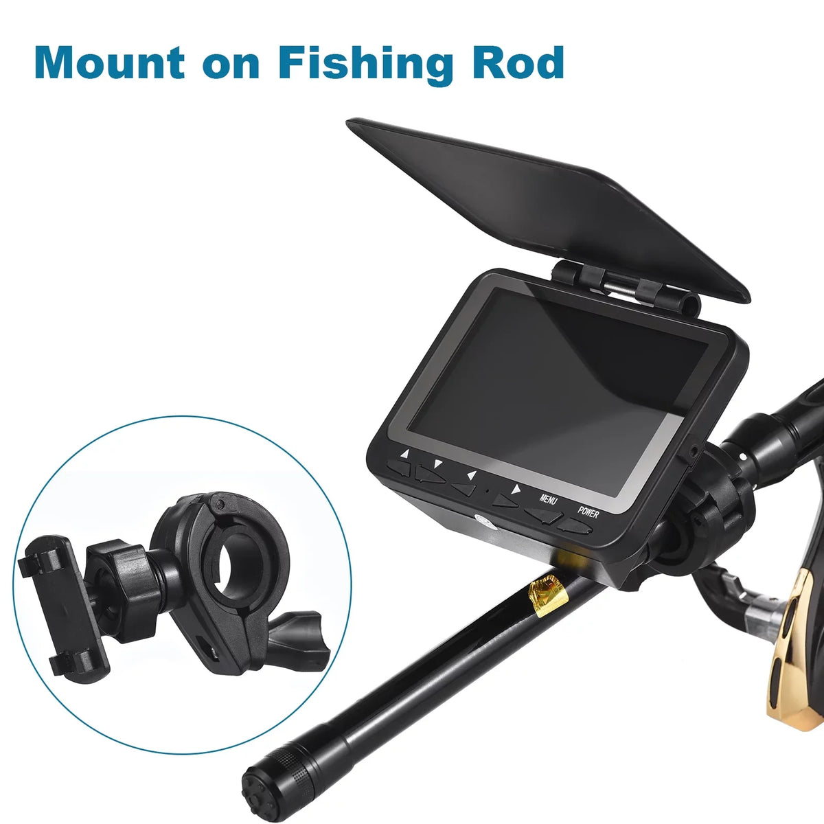 IR Vision 4.3'' Dcenta Camera Underwater for Fish Fishing 15M/30M 8PCS Fishing LCD Camera Ice 1200TVL LED Boat Night Finder