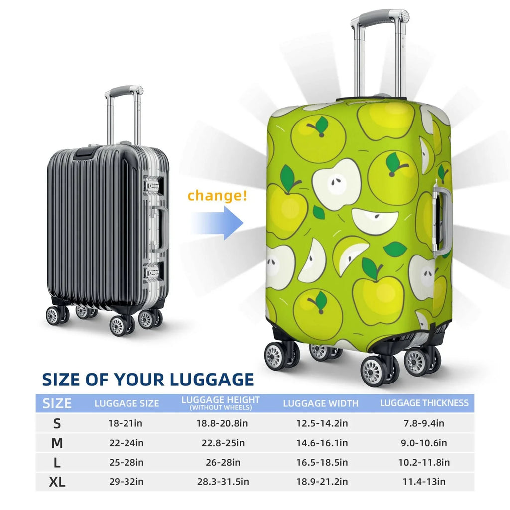 Suitcase Fashion Green Washable Protector Junzan Print Luggage Inch 18-32 Cover Apple Luggage Fits -