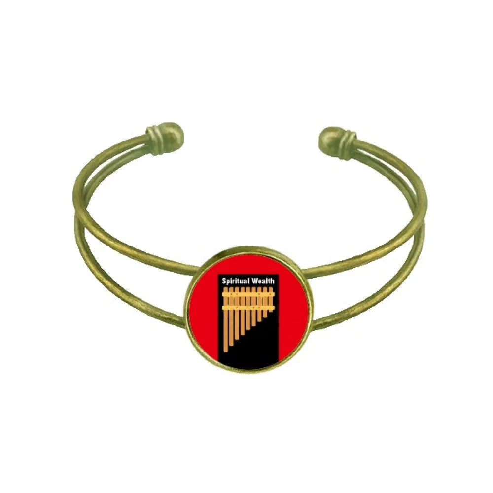 Bangle Human Wealth Open Retro Cuff Drama Bracelet Spiritual Jewelry