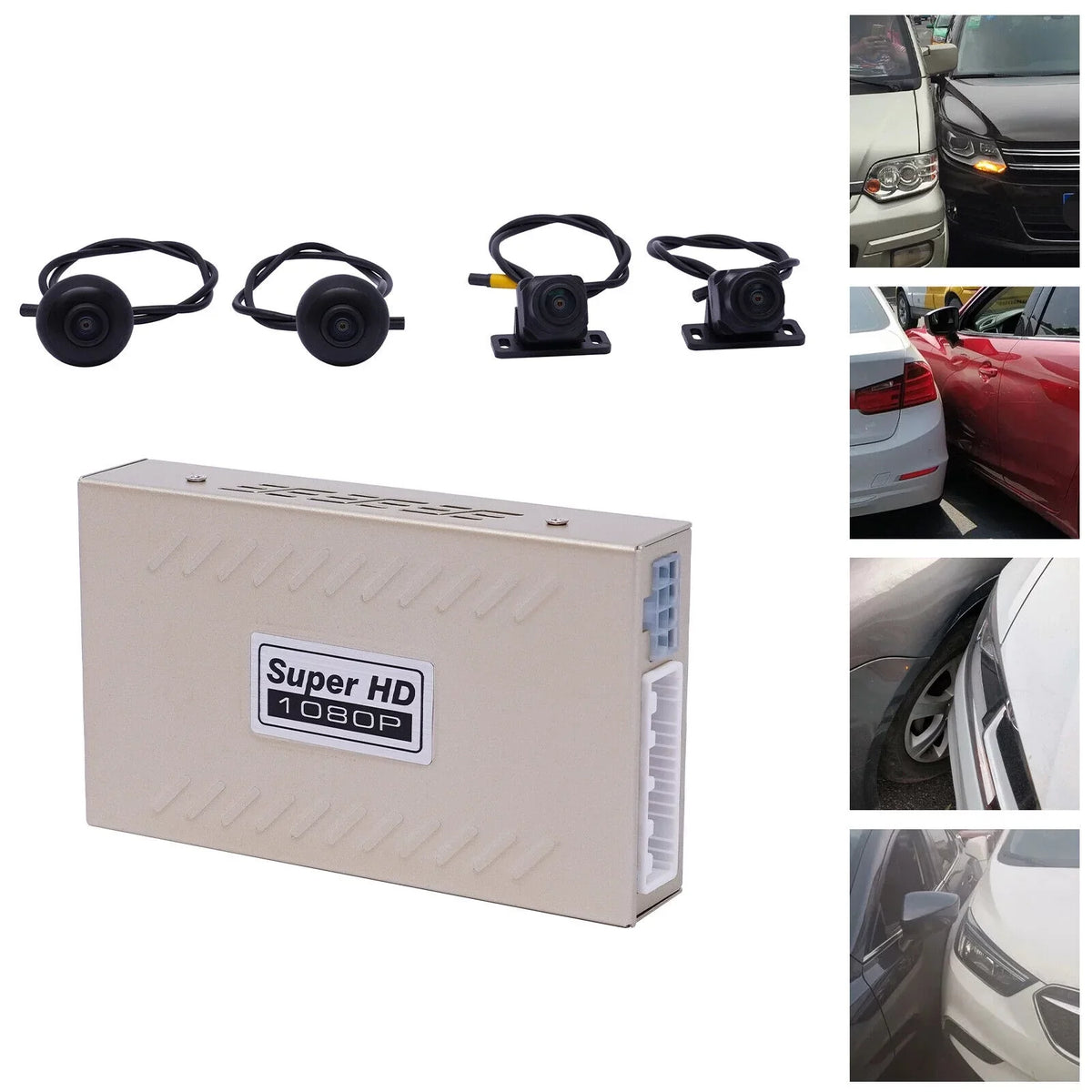 1080P Car Seamless Bird DVR System 4-camera Kits Panoramic 360° Miumaeov Recording View