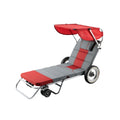 Portable Lounge Chair with Canopy and Easy Mobility Wheels
