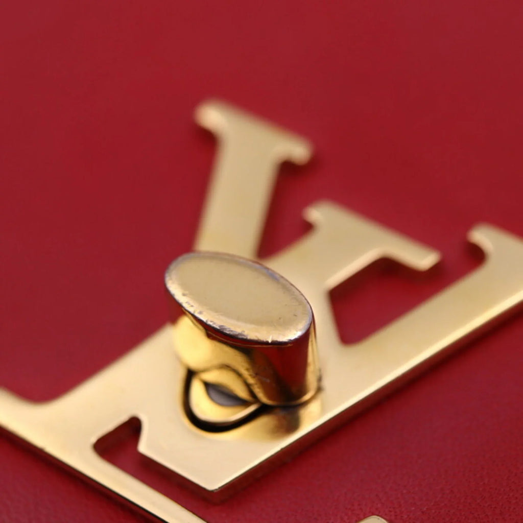 VUITTON Vuitton pink Pre-Owned leather Louis M54501 shoulder note red love chain hardware bag (Good) LOUIS gold