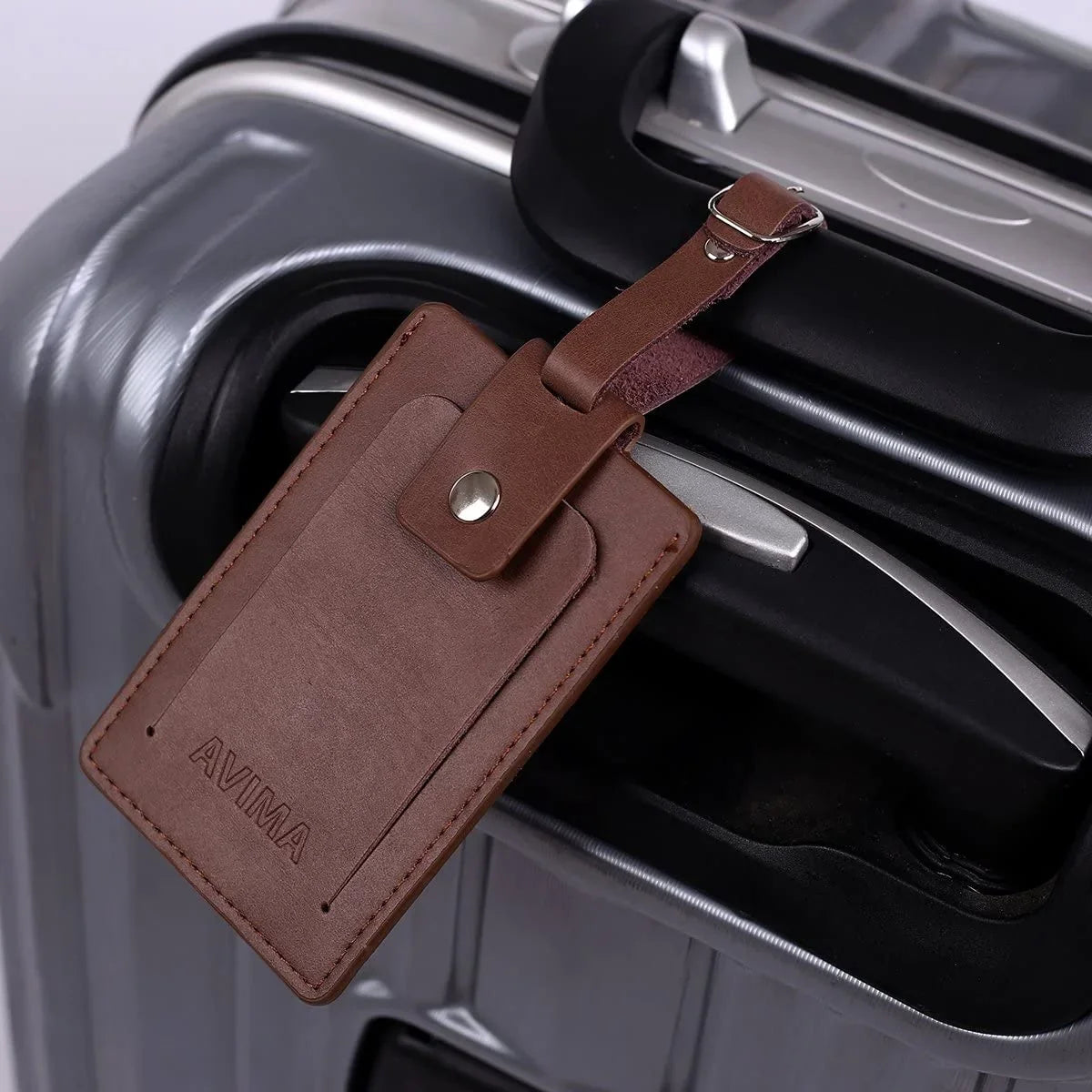 Luxury Snap (Brown) & 2 Set Closure s Leather Luggage Bag Premium Pieces Executive With