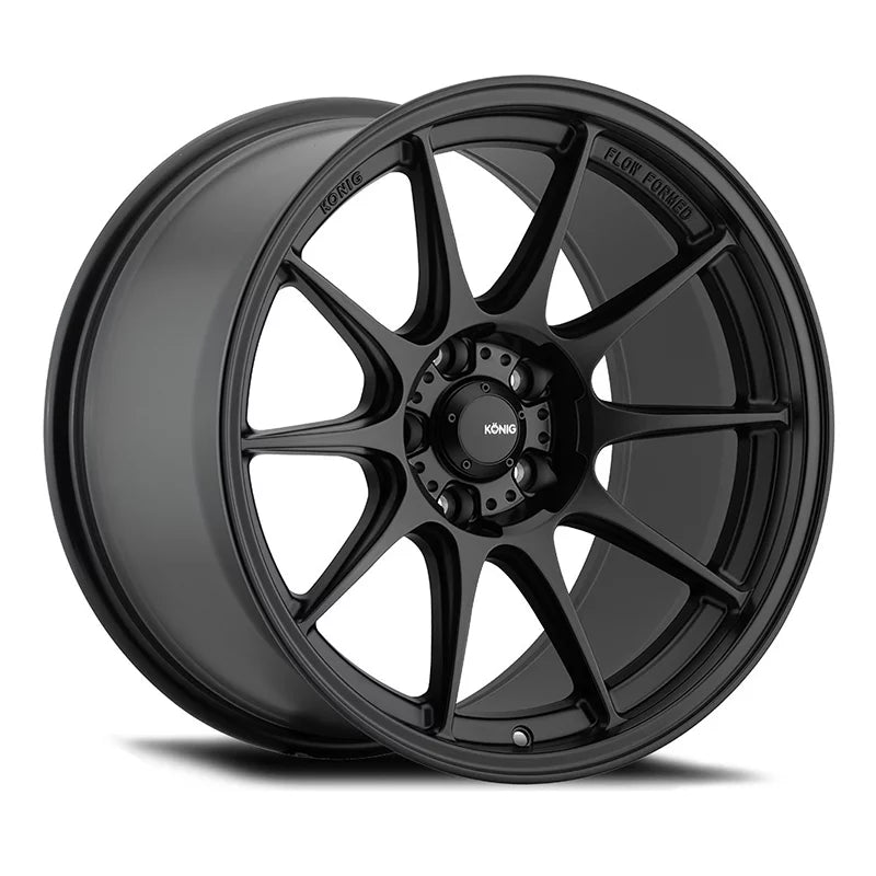 16x8 Konig Wheel 57B +40et Semi-Matte Dekagram Black 4x108