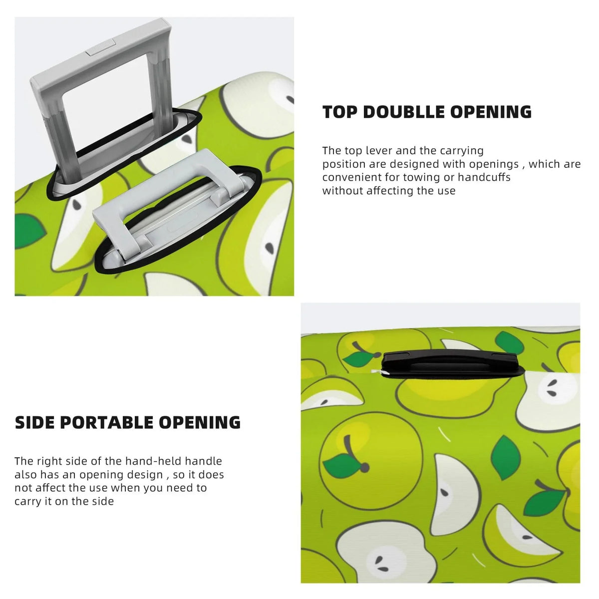 Suitcase Fashion Green Washable Protector Junzan Print Luggage Inch 18-32 Cover Apple Luggage Fits -