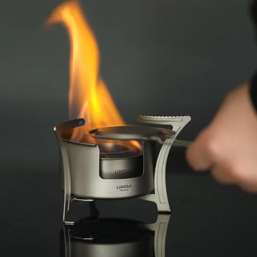 LIXADA Cooking Camping Pocket Stove Ultralight Efficient User Backpacking Fuel Hiking and Fishing Picnic Friendly for Stove