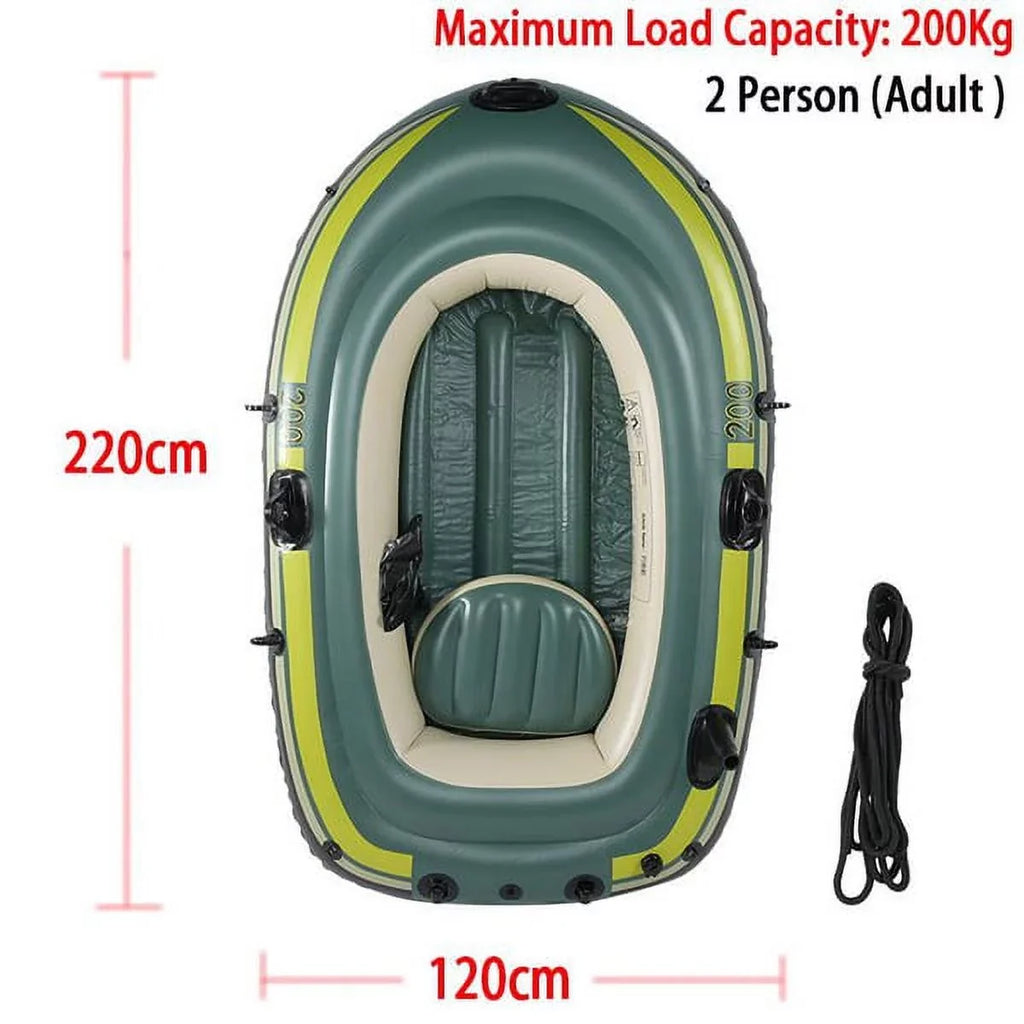 Fishing Drifting Two/Three Person Air Eastbuy Inflatable Rowing Diving Green PVC Tool Boat
