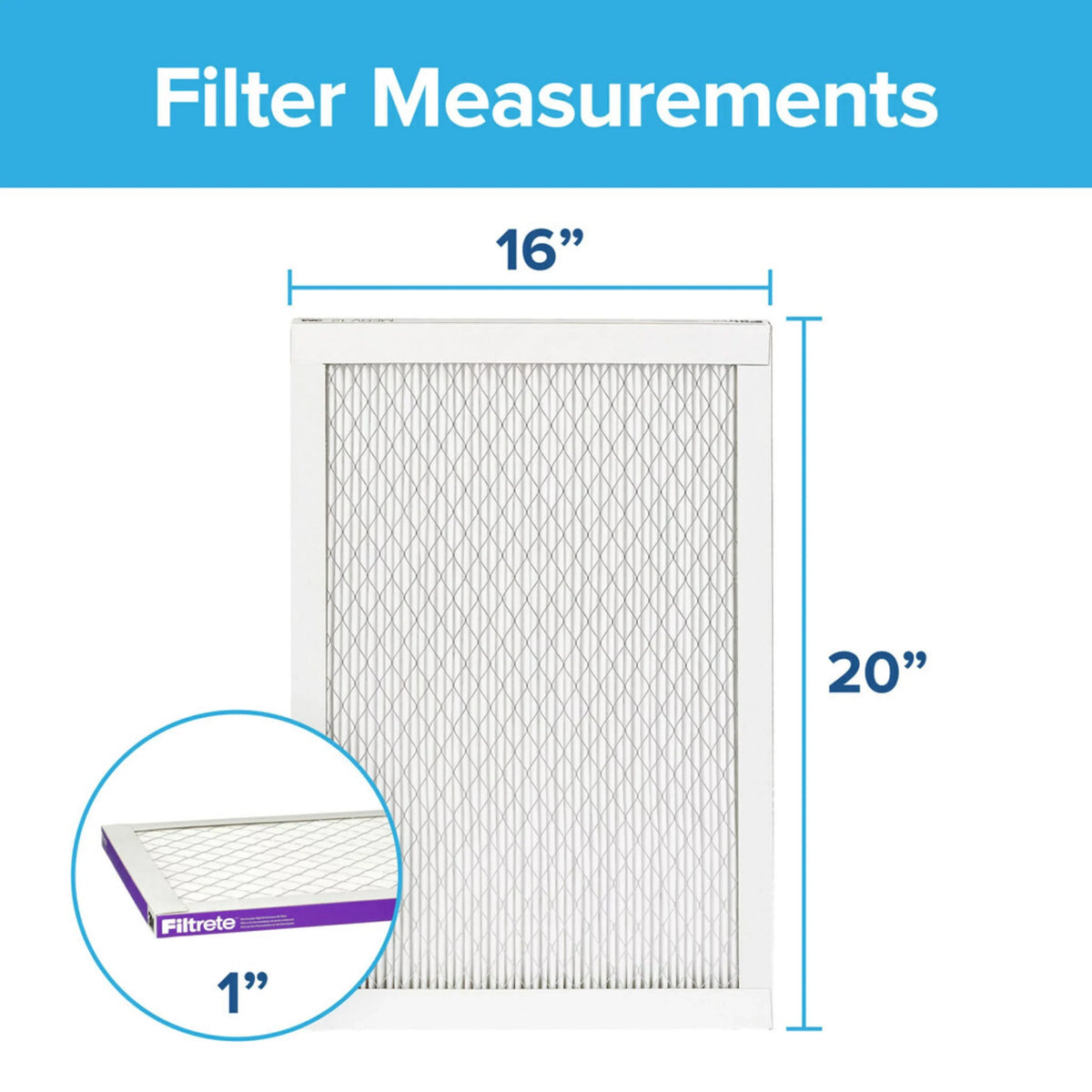 MPR Advanced Filter, MERV Filtrete 1500 Air Reduction, 6 12, Filters 16x20x1 Allergen