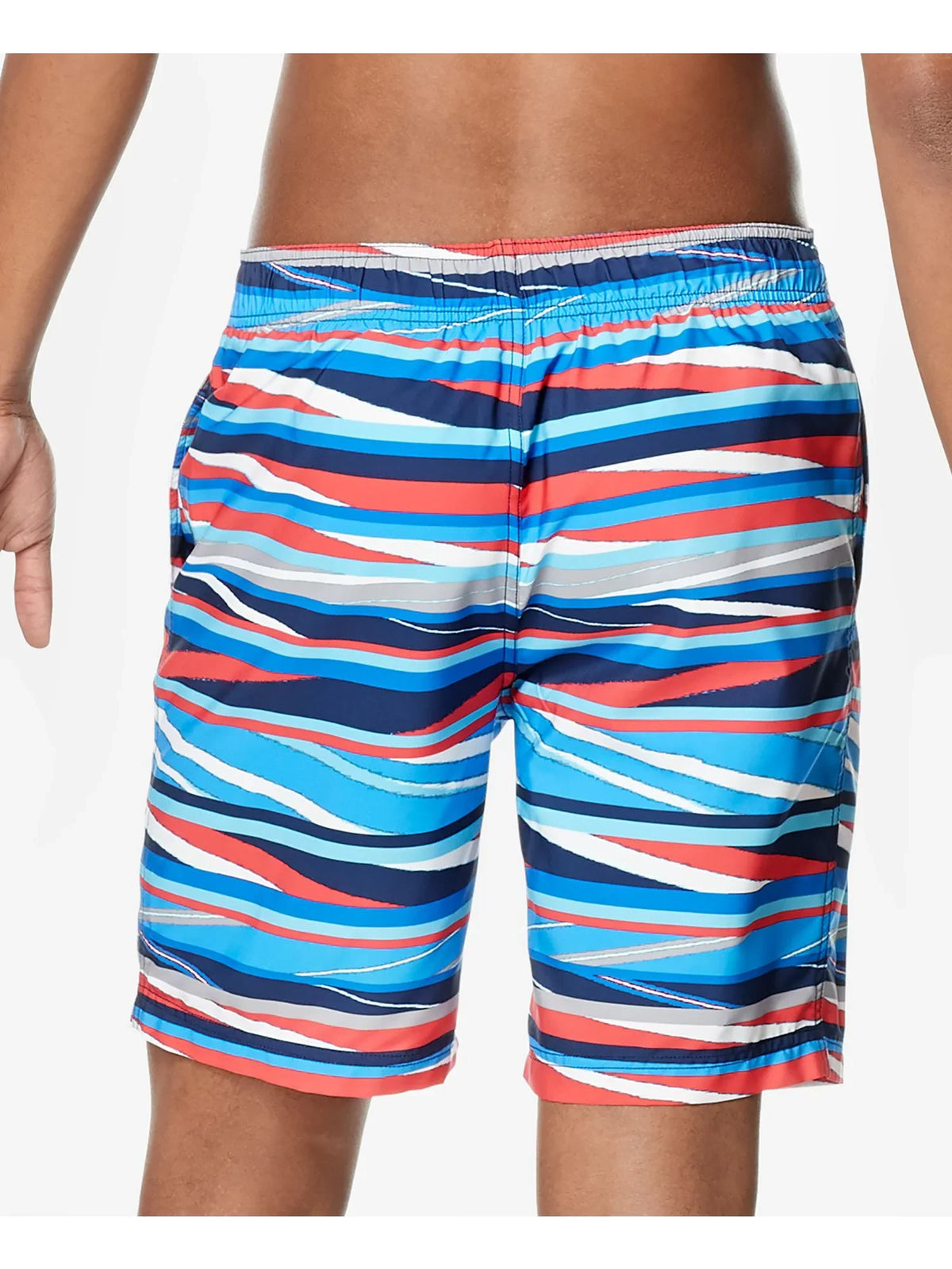 Performance Drawstring Stripe Striped Mens SPEEDO Stretch Red Bondi Shorts Lane XXL