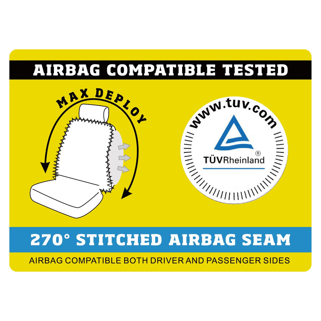 Seat Auto Universal Piece Leather Fit Checker Car Black, 2 Premium - Drive Cover Diamond 2102SC035