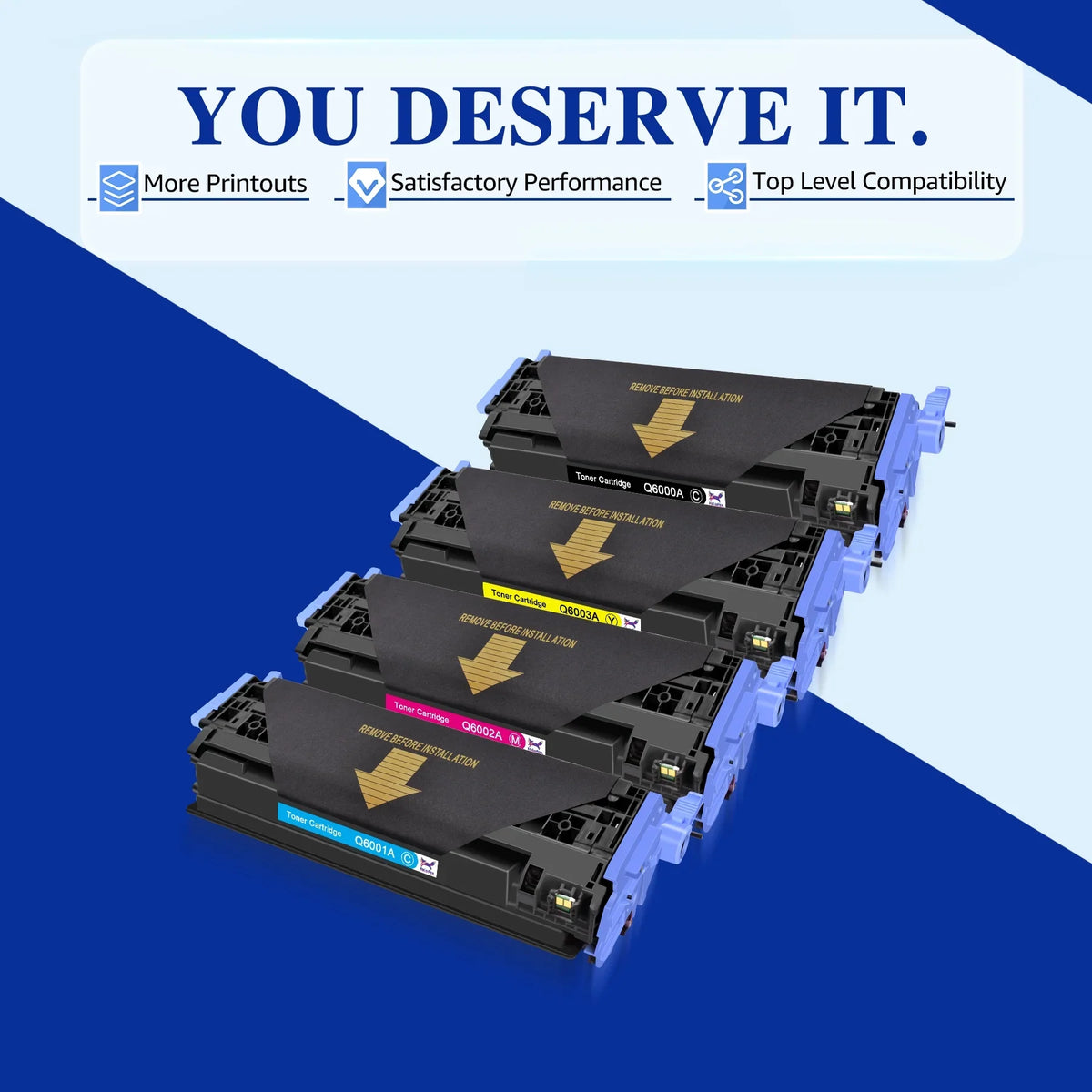 Q6000A 2605DN LaserJet Compatible Q6003A - HP Lot 2600N BCMY HaloFox 4 2605DTN For 1600 Pack For Color Printer Toner