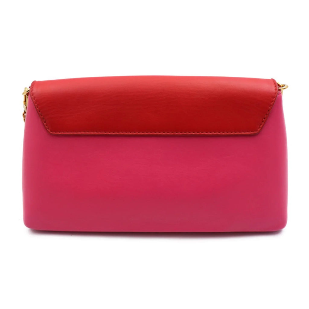 VUITTON Vuitton pink Pre-Owned leather Louis M54501 shoulder note red love chain hardware bag (Good) LOUIS gold