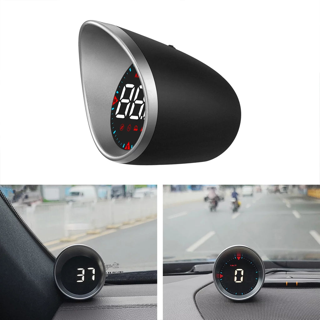 Display Mileage, Driving ametoys Fatigue Digital Overspeed Compass Driving Car Display and Car Head-up Angle, Speedometer