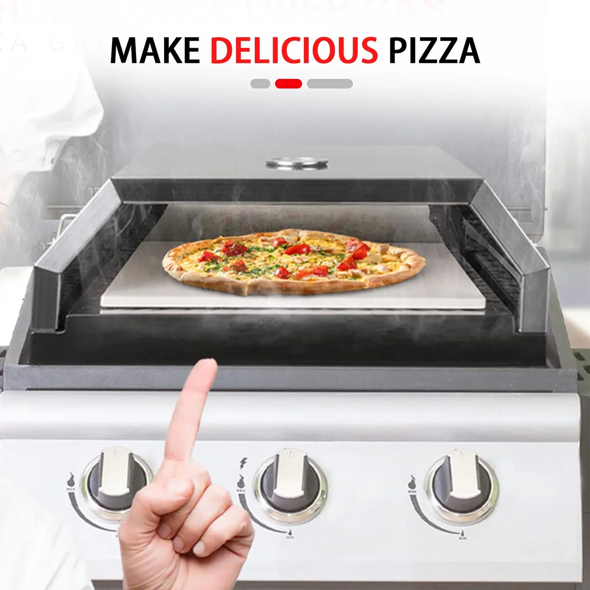 On Charcoal Oven, Portable Home-made BBQ Any Pizza & Gas Fits Grill Pizza Carry Grill, Handles, Pizza Oven, Easy Top Oven BBQ
