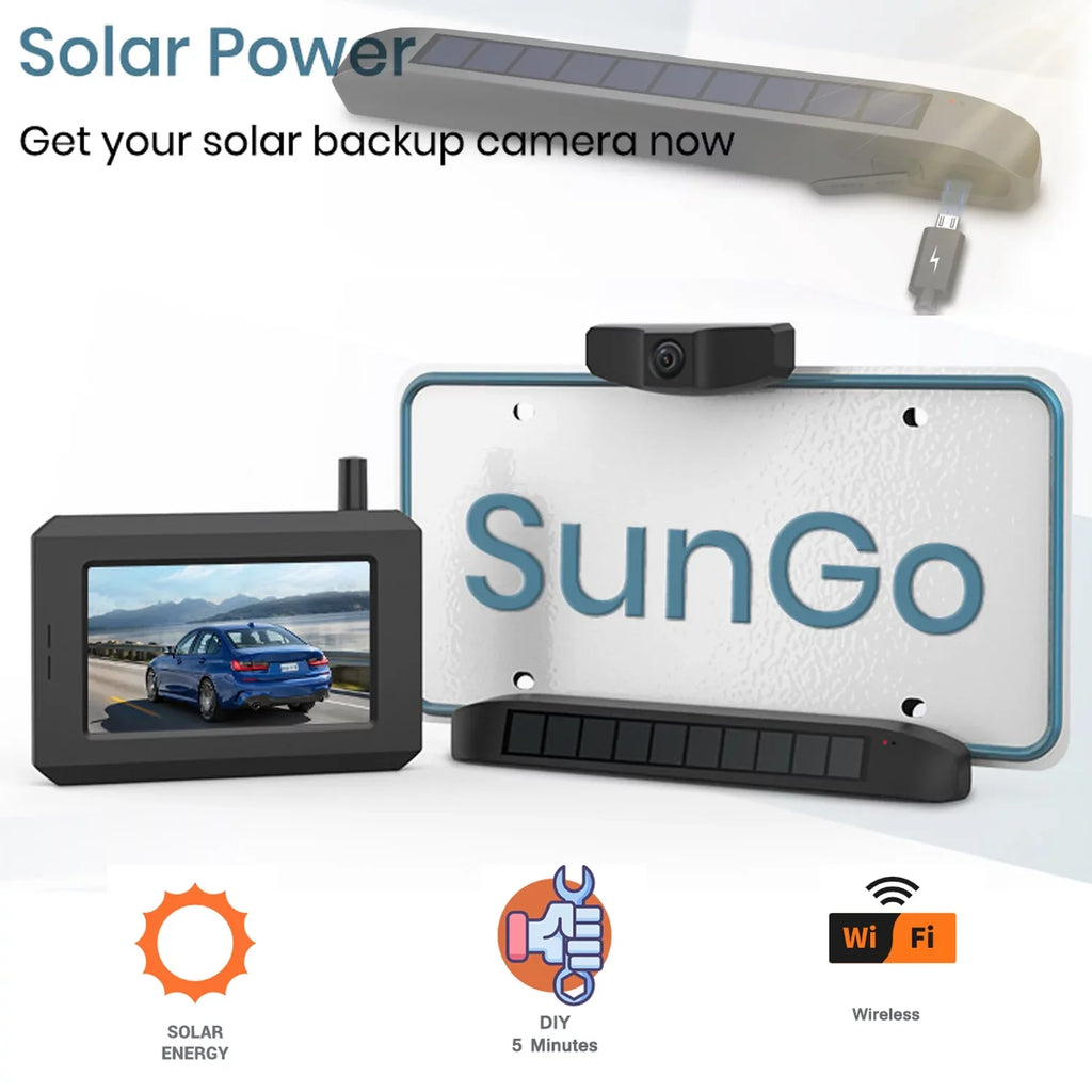 Systems, Plate View Backup Camera, Wireless Solar Trailer License BOSCAM Camera Back Rear Camera Car Up Wireless Vehicles Camera Digital Reverse for