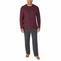 Set charcoal / Lounge 2-Piece bottom, Pajama Eddie Sleep ((burgundy Bauer gray PJ Men's Medium) top