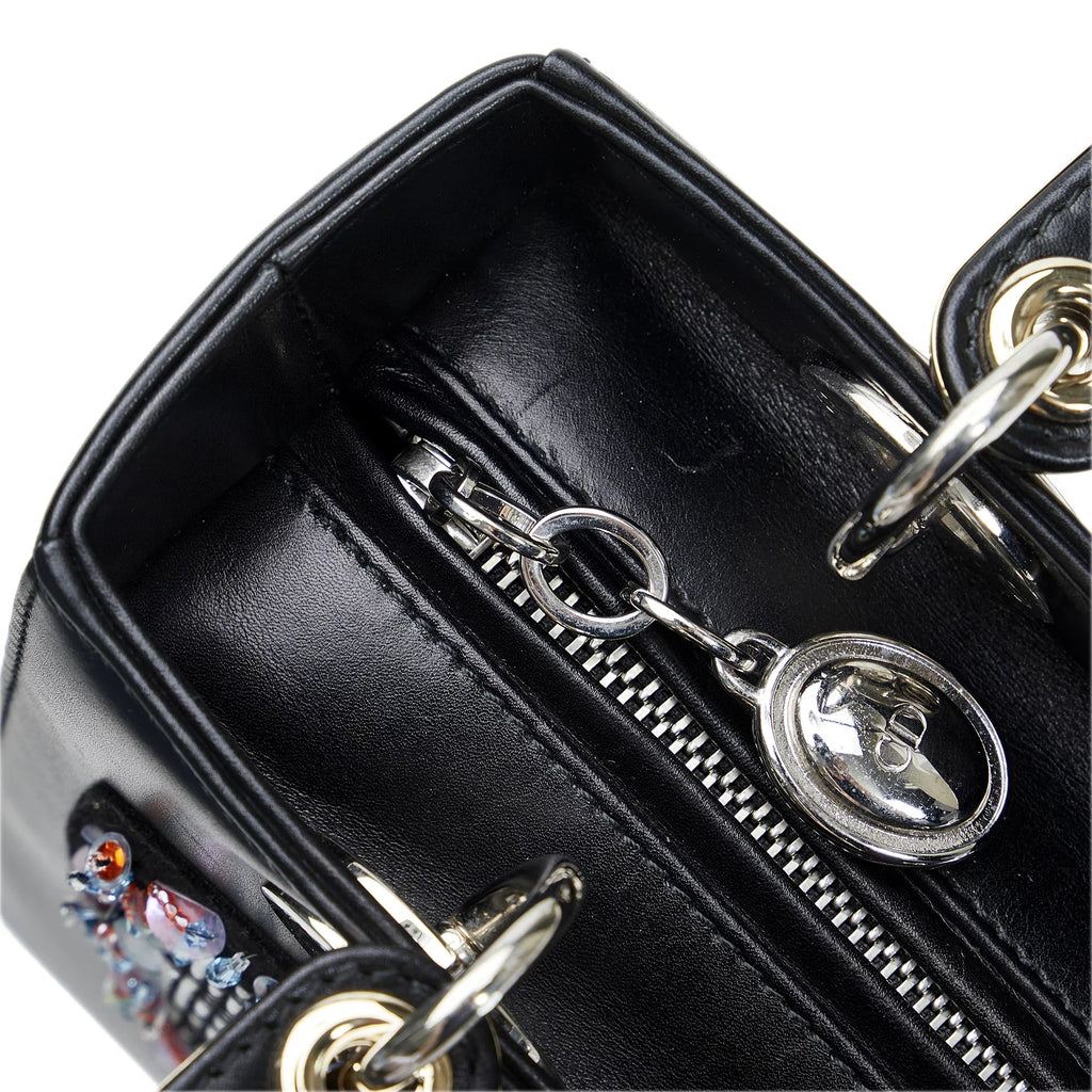 Dior Pre-Owned Satchel (Good) Leather Unisex Authenticated Judgement Medium Black Calf Lady