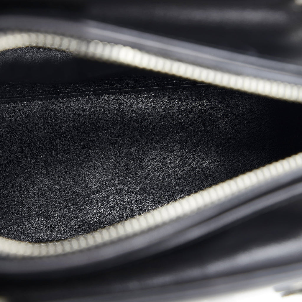 Dior Pre-Owned Satchel (Good) Leather Unisex Authenticated Judgement Medium Black Calf Lady