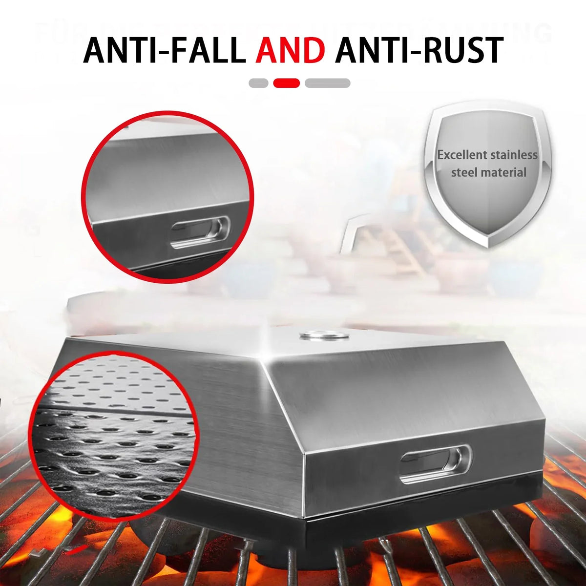 On Charcoal Oven, Portable Home-made BBQ Any Pizza & Gas Fits Grill Pizza Carry Grill, Handles, Pizza Oven, Easy Top Oven BBQ
