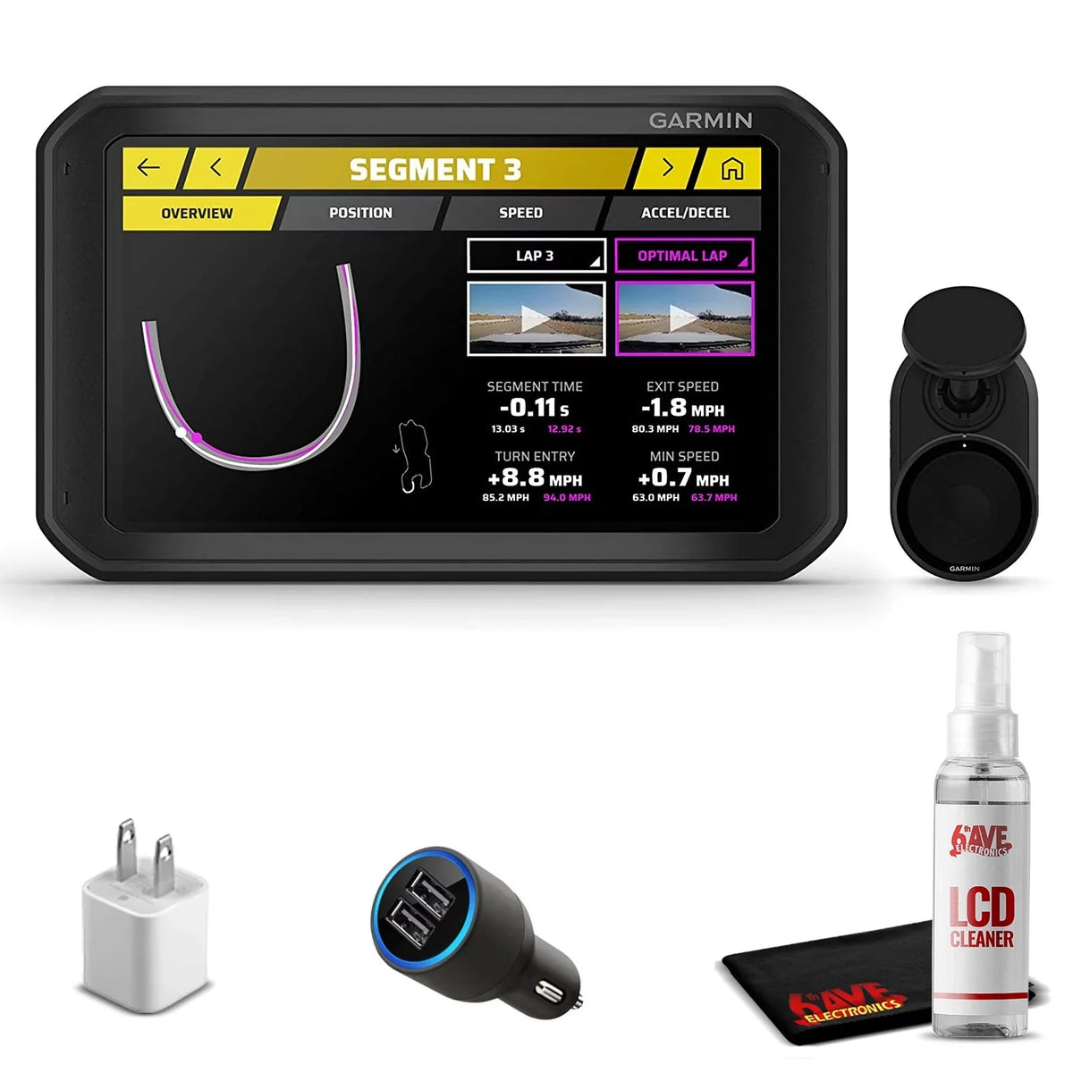 Cleaning Kit Garmin Performance Session Analysis, Coaching (010-02345-00) Catalyst, Driving for & Performance Optimizer Driving Motorsports Real-time Travel with with Track and 6Ave and High