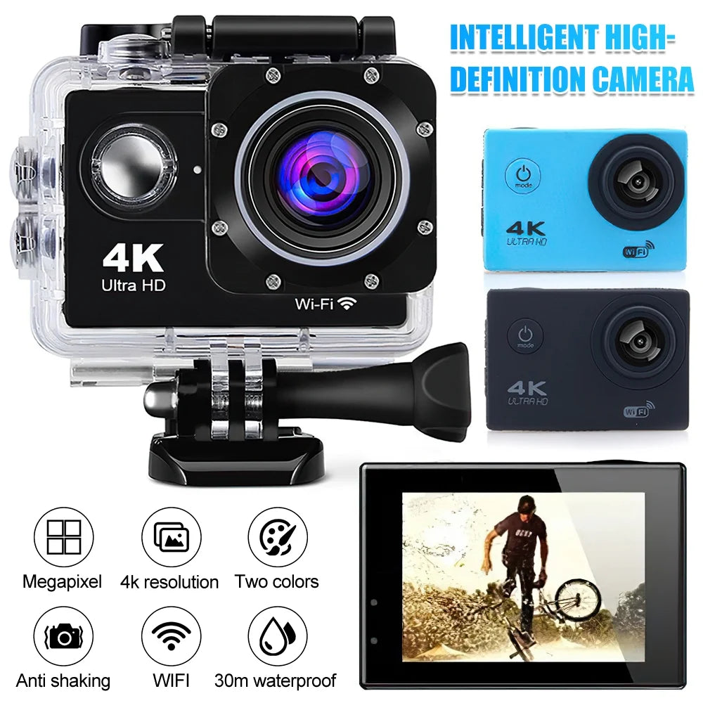 Sports Camcorders 170D Recorder 4K Recording Video Underwater Helmet DV Action 2.0-inch Cam Camera Screen Camera WiFi Waterproof