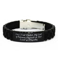 Bracelet Tool Level Glidelock Colleagues, Women a Present from Maker. Clasp I'm for Maker Engraved Black Bracelet, of. My Tool Men Useful