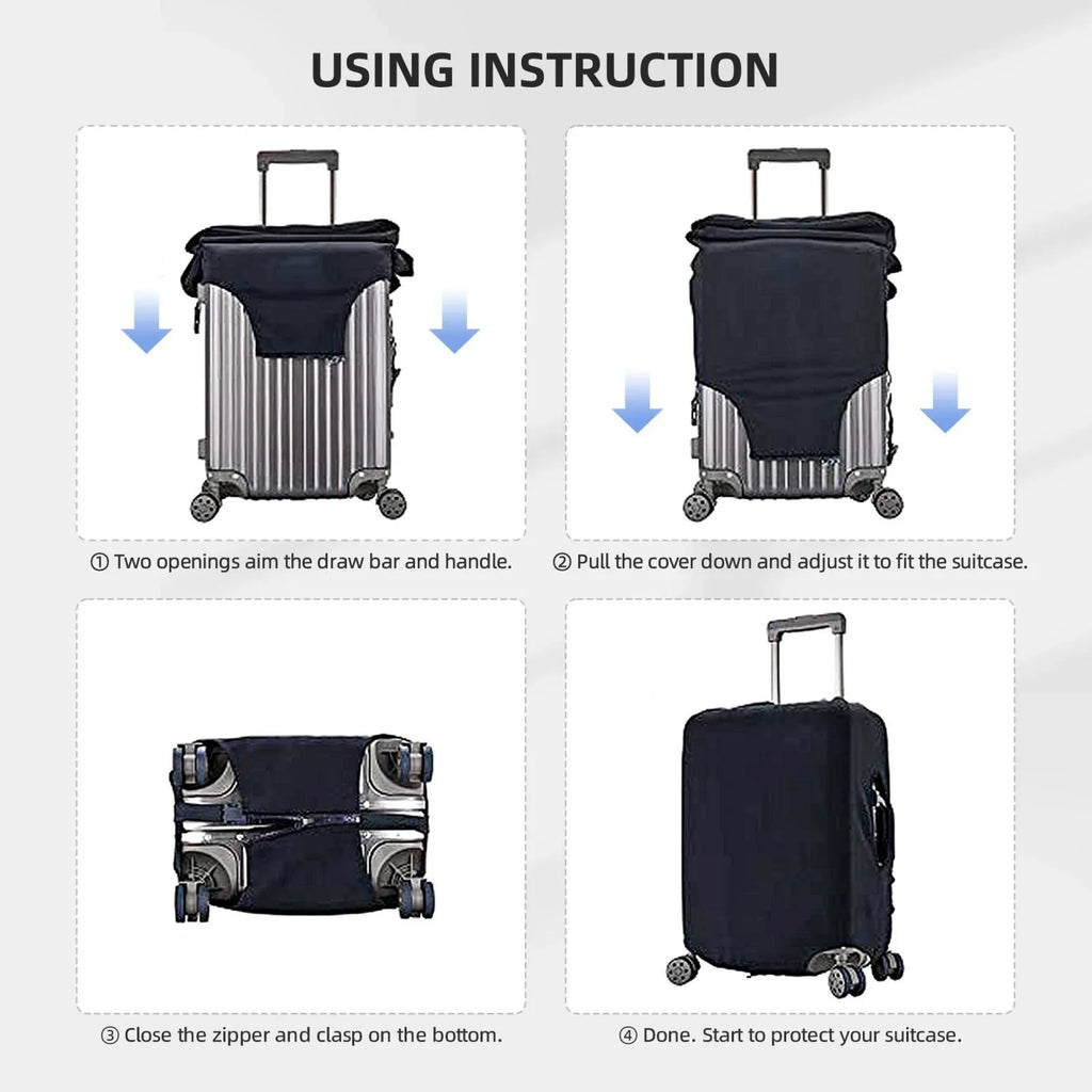 Suitcase Fashion Green Washable Protector Junzan Print Luggage Inch 18-32 Cover Apple Luggage Fits -